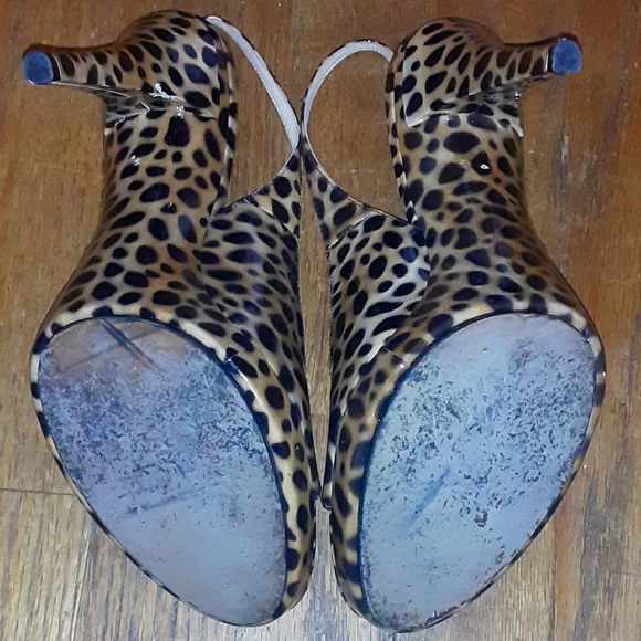 Via Spiga Leather Cheetah print slingbacks - Picture 4 of 7